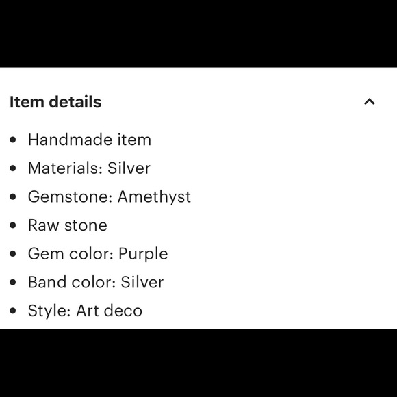 Natural Amethyst Ring Sterling - Picture 3 of 4